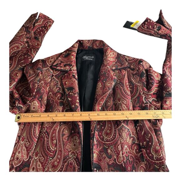 Vintage Giancarlo Ferrari Womens Tapestry Jacket Size 6 Open Front Paisley Boho - Picture 6 of 15